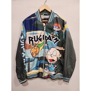 Members Only Nickelodeon Rugrats Windbreaker Jacket Unisex Size Large Green Rare